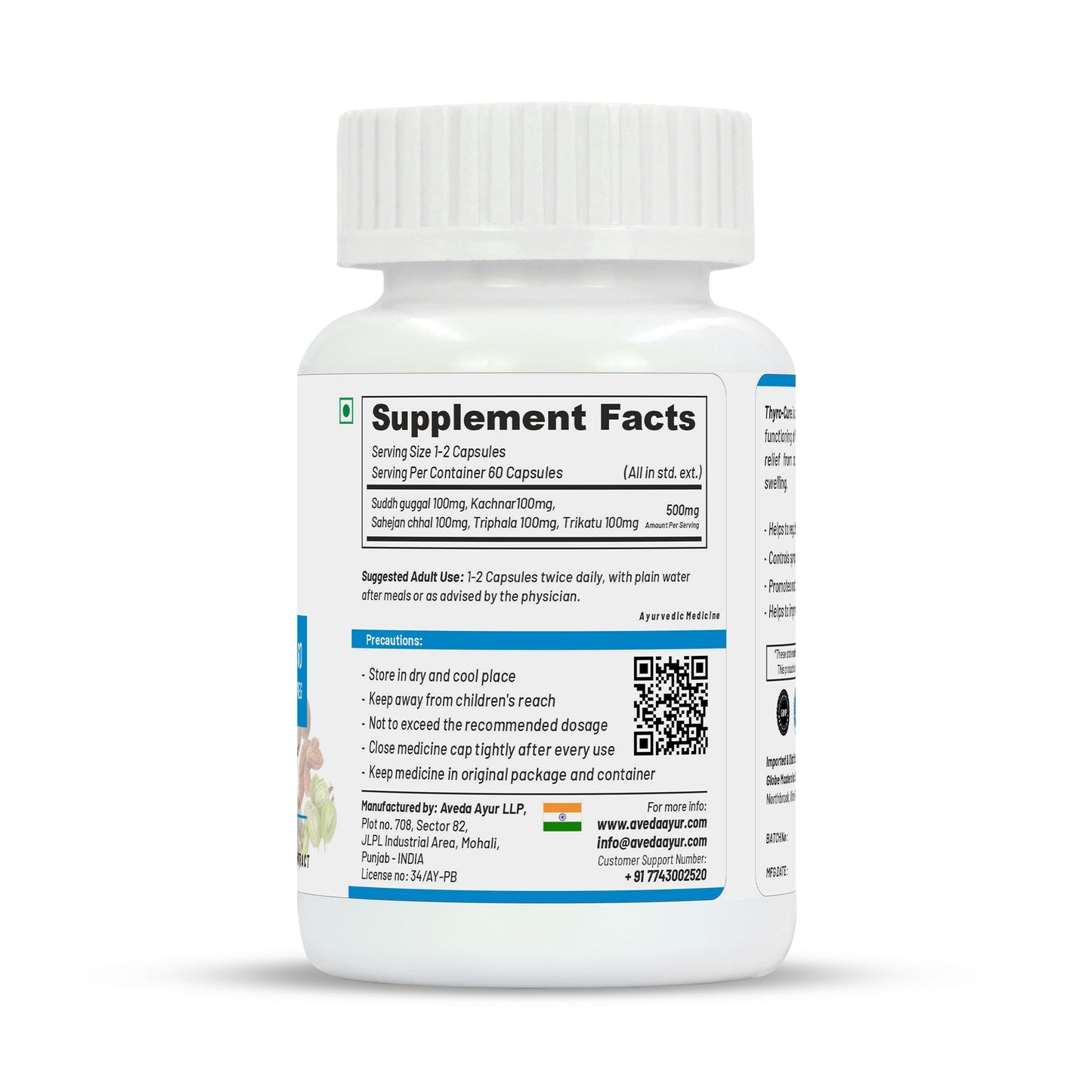 Life Aveda Premium Thyro-Cure Capsules - Swadesiicart