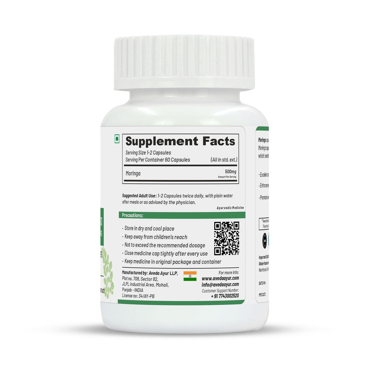 Life Aveda Premium Moringa Capsules - Swadesiicart