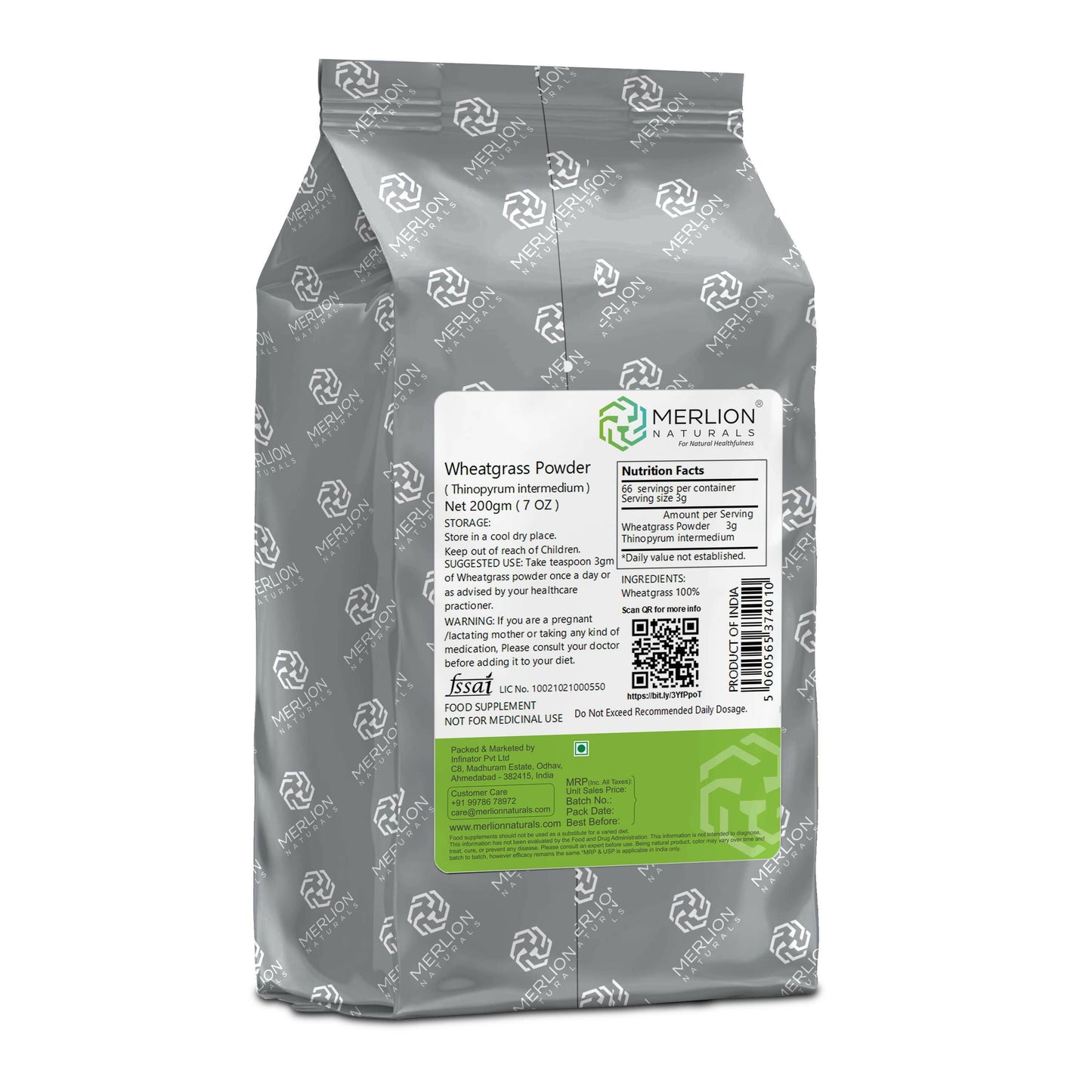 Merlion Naturals Wheatgrass Powder | Swadesiicart