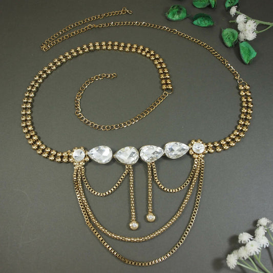 Joban Fashion Gold Zinc Alloy Waist Chain For Women | Swadesiicart