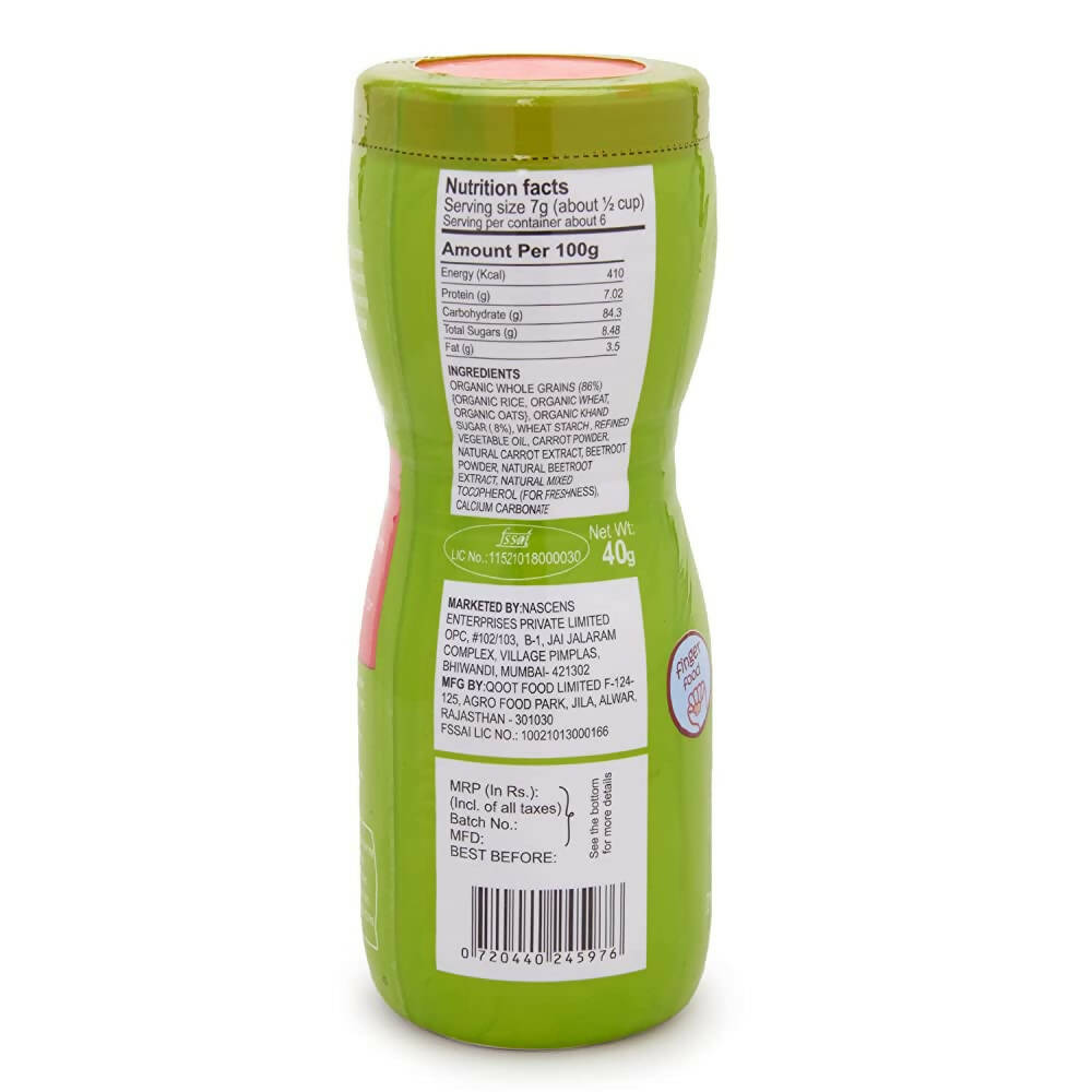 Happa Multigrain Carrot & Beetroot Melts Super Puffs (8 Months+) - Swadesiicart