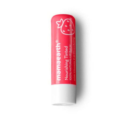 Mamaearth Nourishing Tinted 100% Natural Lip Balm With Vitamin E & Strawberry - Distacart