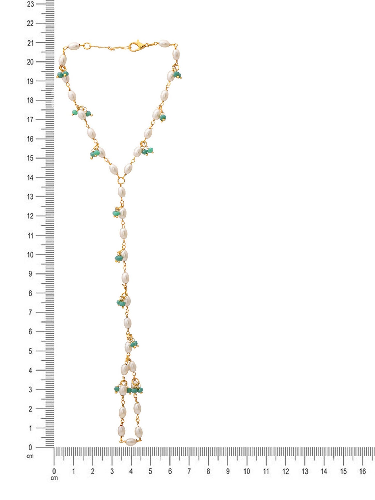 Ruby Raang Multi Pearl & Stone Haath Phool | Swadesiicart