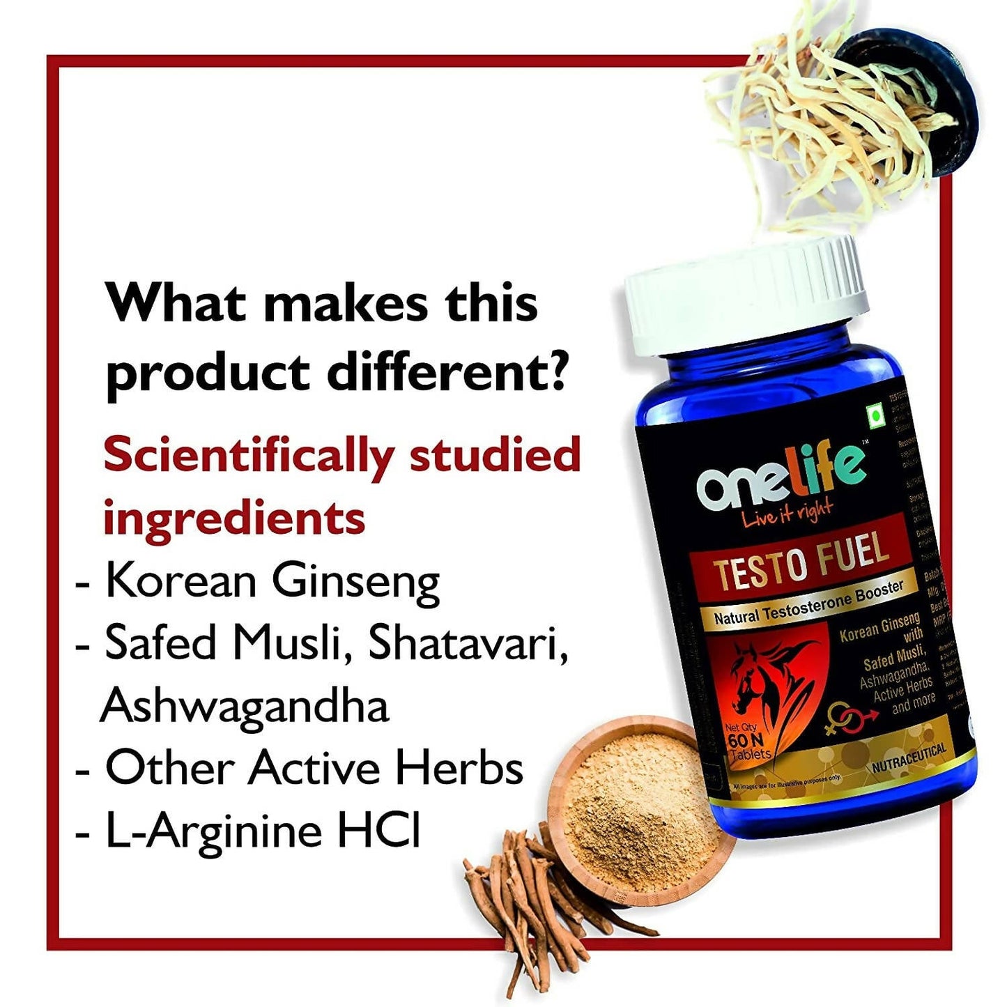 Onelife Testo Fuel Tablets | Swadesiicart