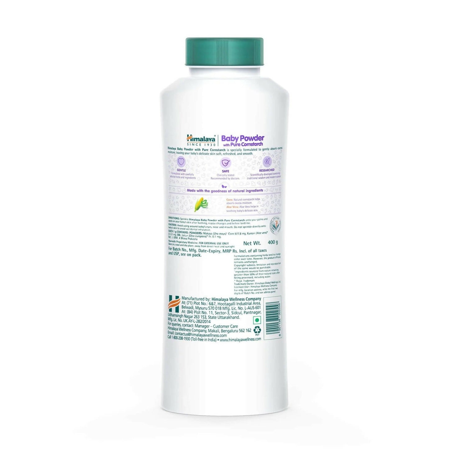 Himalaya Baby Powder with Pure Cornstarch | Talc-Free Gentle Baby Powder - Swadesiicart