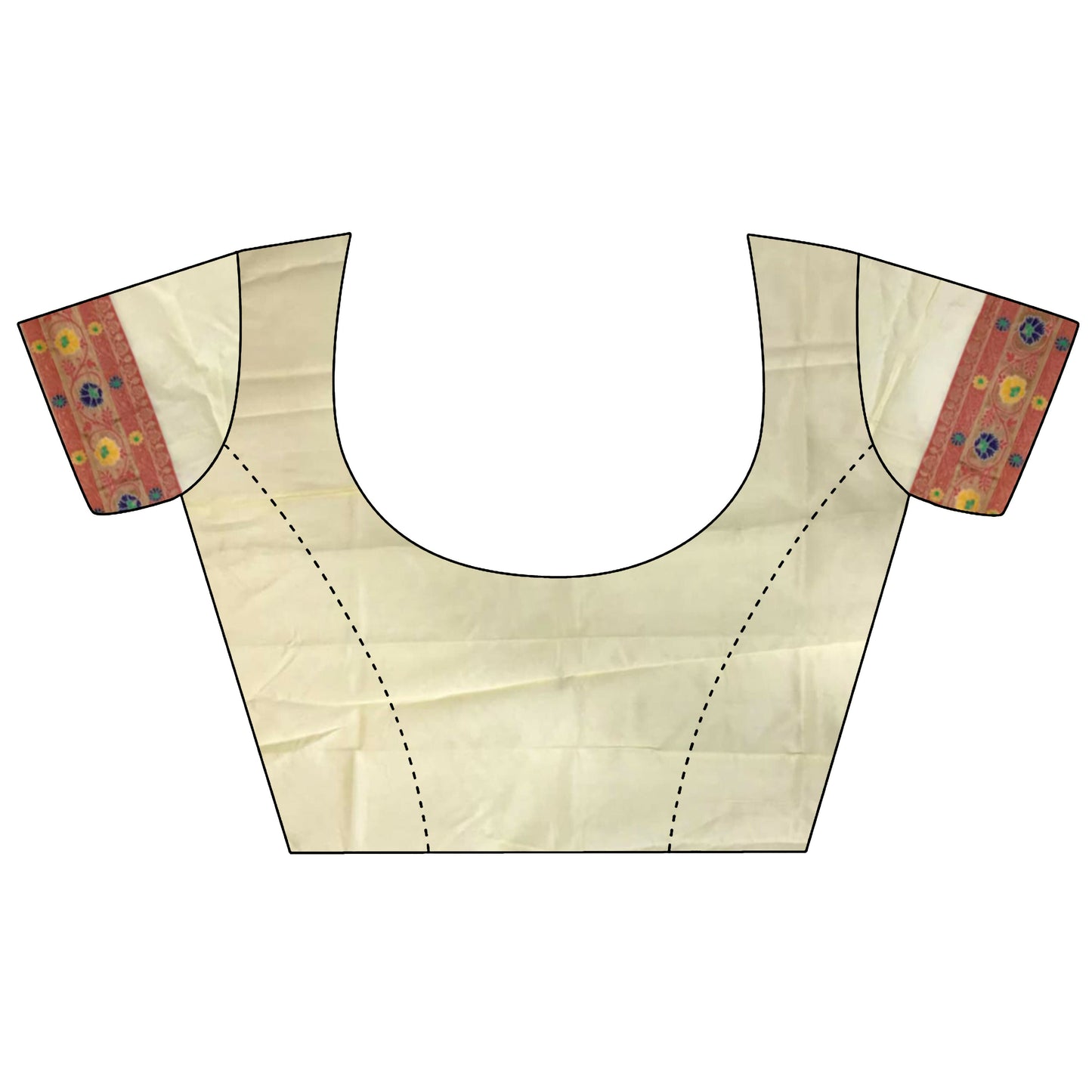 Joban Fashion Cream Banarasi Soft Silk Woven Saree | Swadesiicart