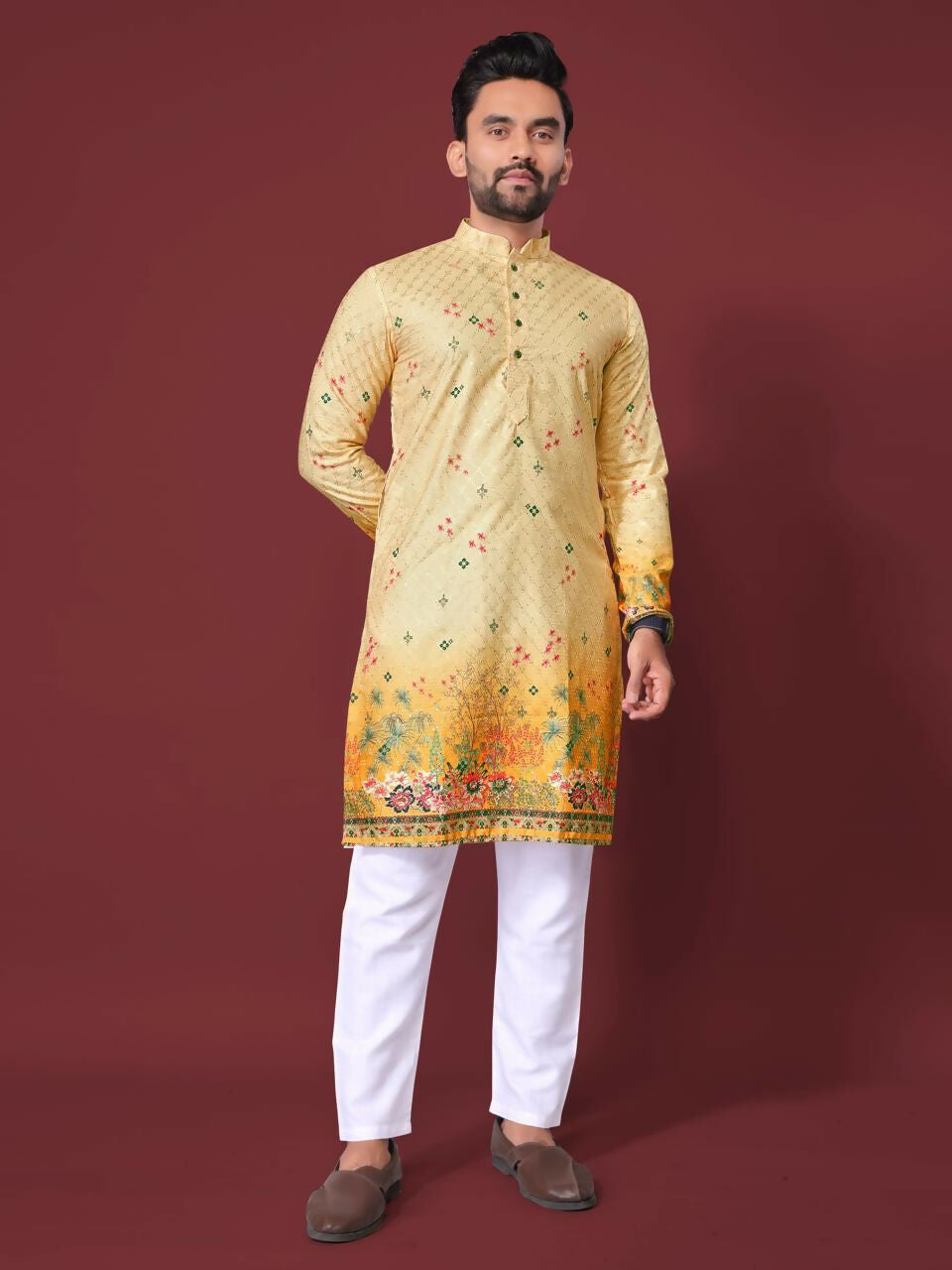 Anaita Yellow Multi Color Kurta