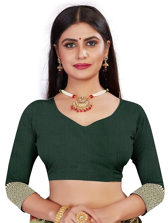 Vamika Weaving Banarasi Jacquard Green Kanjivaram Saree | Swadesiicart