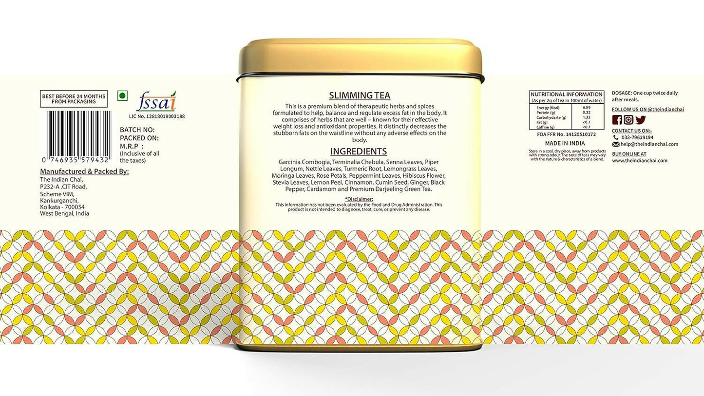 The Indian Chai - Slimming Tea 30 Pyramid Tea Bags | Swadesiicart