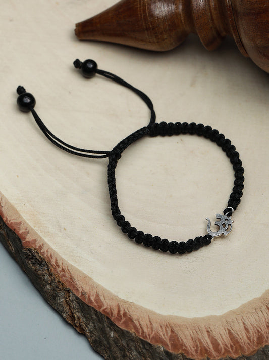 Priyaasi Women Oxidised Silver OM Bracelet - Distacart