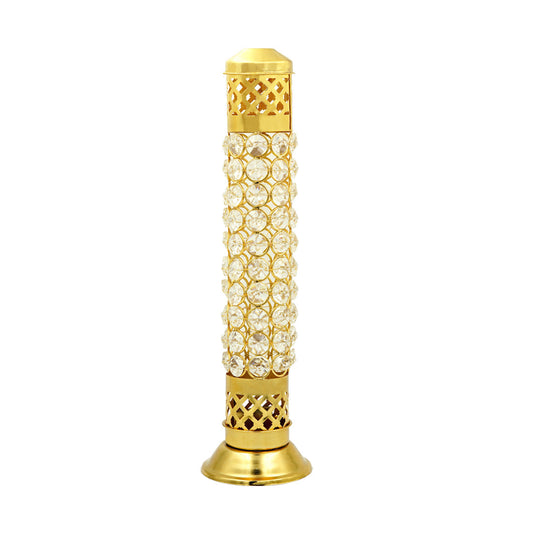 Shubhkart Nitya Brass Crystal Incense Holder | Swadesiicart