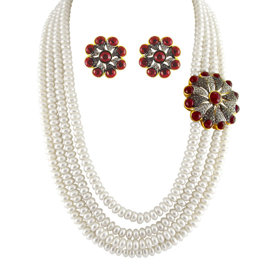 J Pearls Princess Pearl Necklace - Real Pearl Jewelry | Swadesiicart