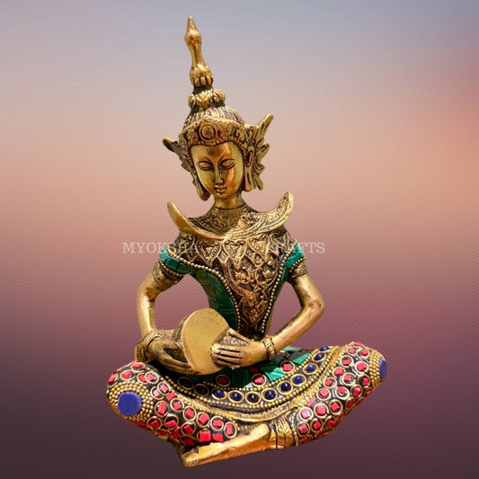 Antique Brass Musician Idol | Swadesiicart