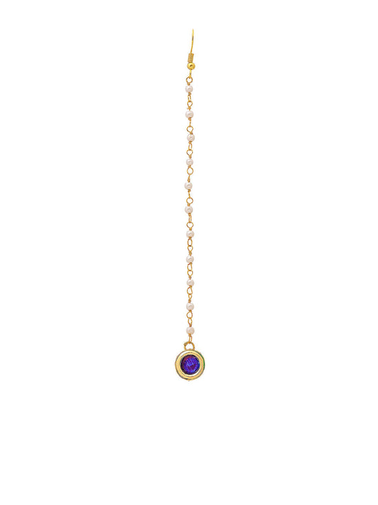 Ruby Raang Blue Meenakari Kundan Maang Tikka | Swadesiicart