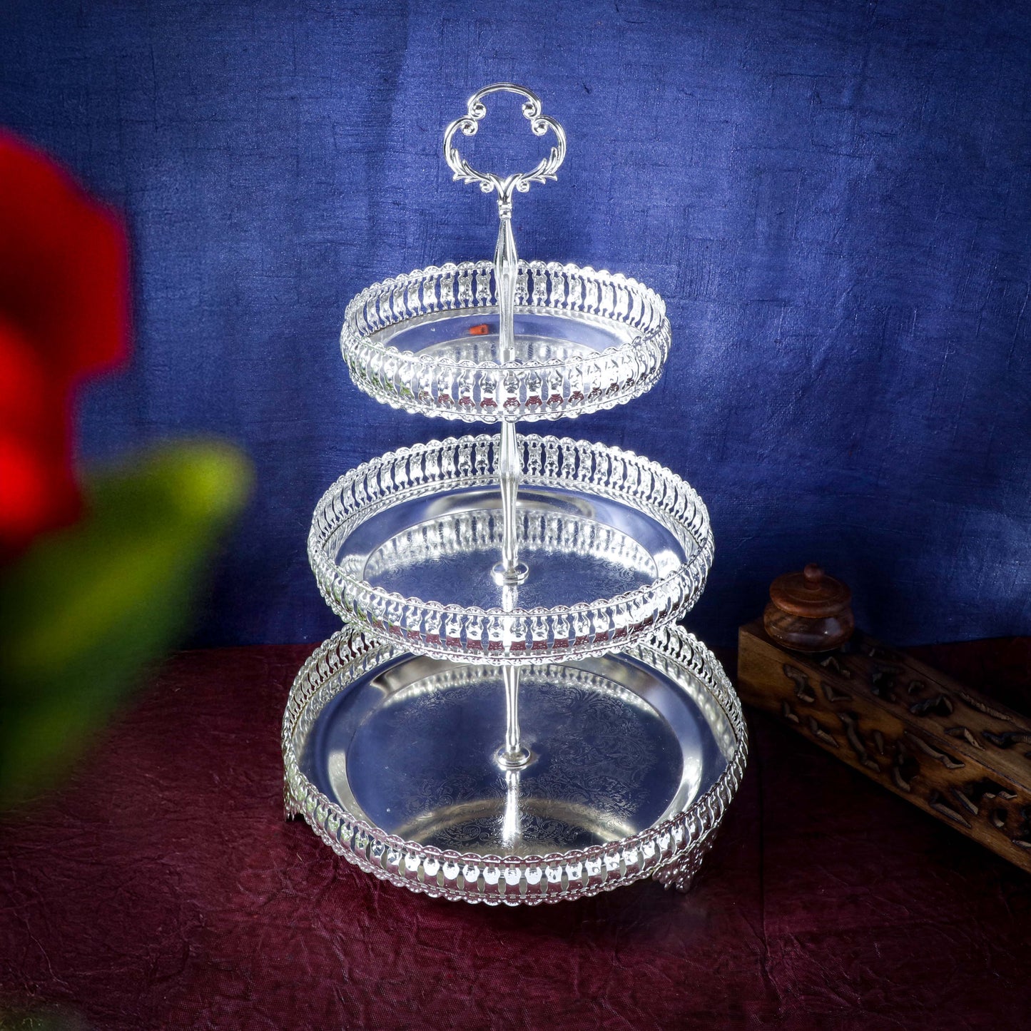 Sri Rudra Silver Tray (SR 00087) | Swadesiicart