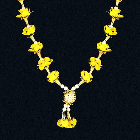 Sri Rudra Yellow Rose & Moti Mala (SR 0176) | Swadesiicart