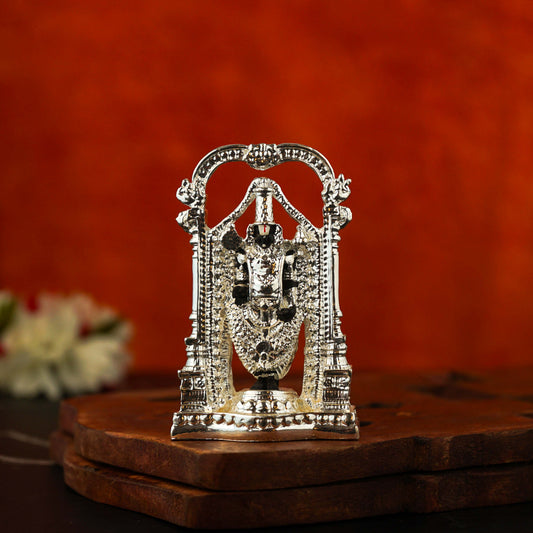 Sri Rudra Arch Balaji Small 3 Inch Silver Plated SR03175 - Swadesiicart