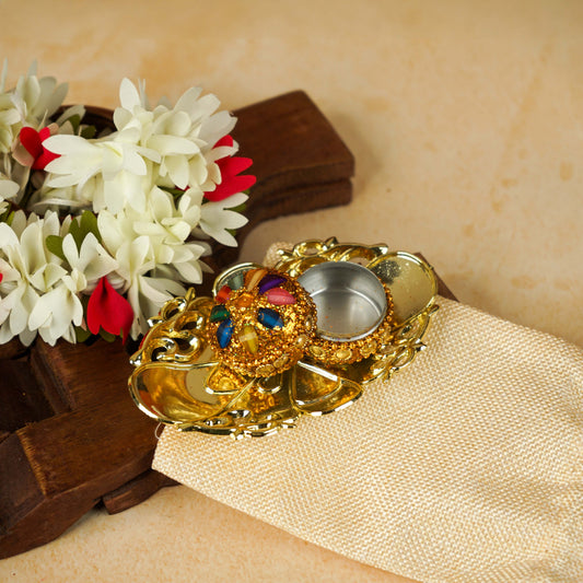 Sri Rudra Decorative Kumkum Haldi Tray (SR 01406) | Swadesiicart