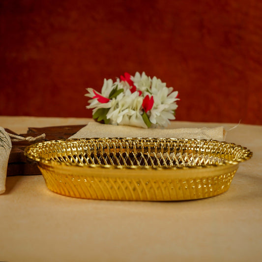 Sri Rudra Decorative Color Flower Tray (SR 0639) | Swadesiicart