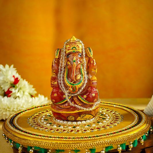 Sri Rudra Natural Rose Ganesh (SR01286) | Swadesiicart