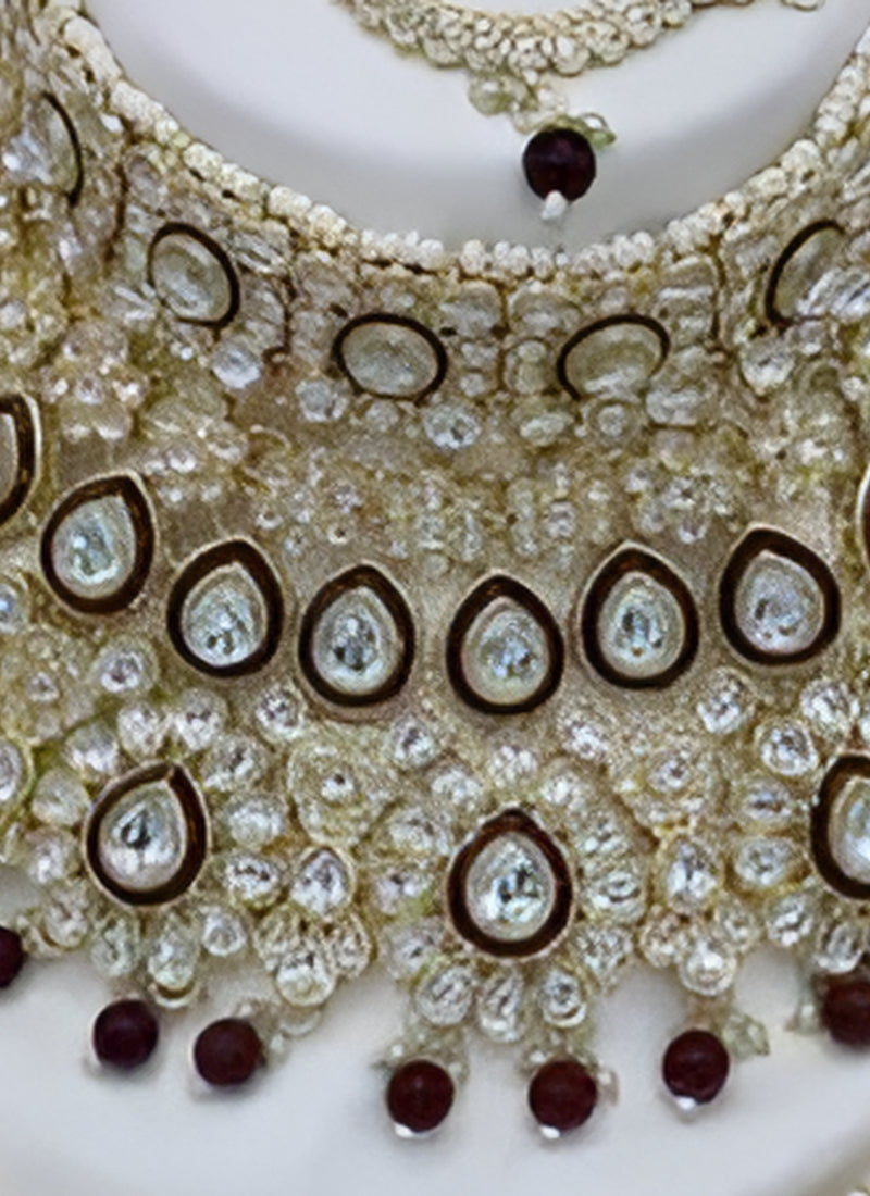 Jewel City Traditional Kundan Bridal Jewelry for Women Handcrafted Necklace with Earrings, Maang Tikka, Indian Wedding Jewellery Set | Swadesiicart