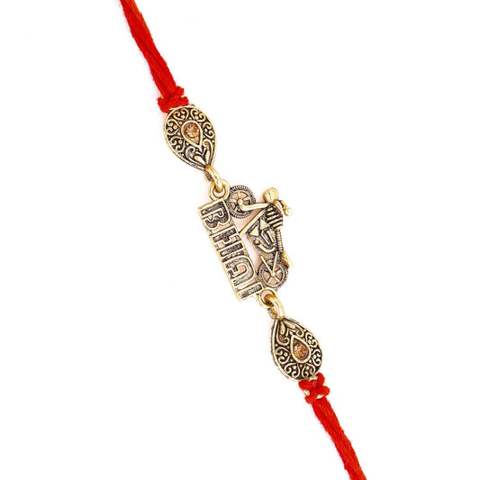 trueBrowns X Voylla Stylish Biker Bhai Rakhi With Roli Chaawal Pack | Swadesiicart