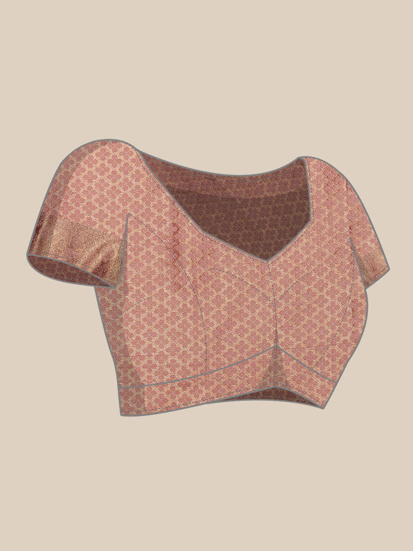 Pink Cotton Digital Print Floral Saree with Unstitched Blouse - Hiral Fashion | Swadesiicart