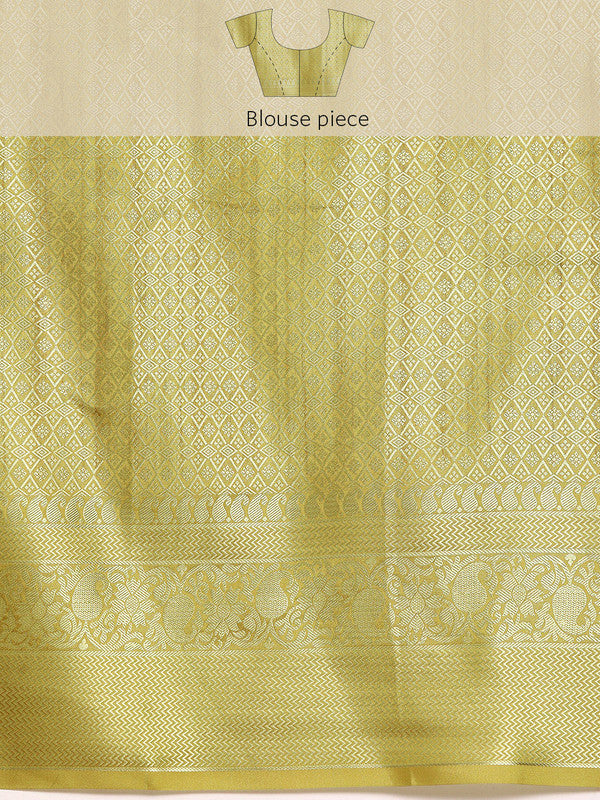 Multicolor Art Silk Woven Zari Design Floral Saree with Unstitched Blouse - Hiral Fashion | Swadesiicart