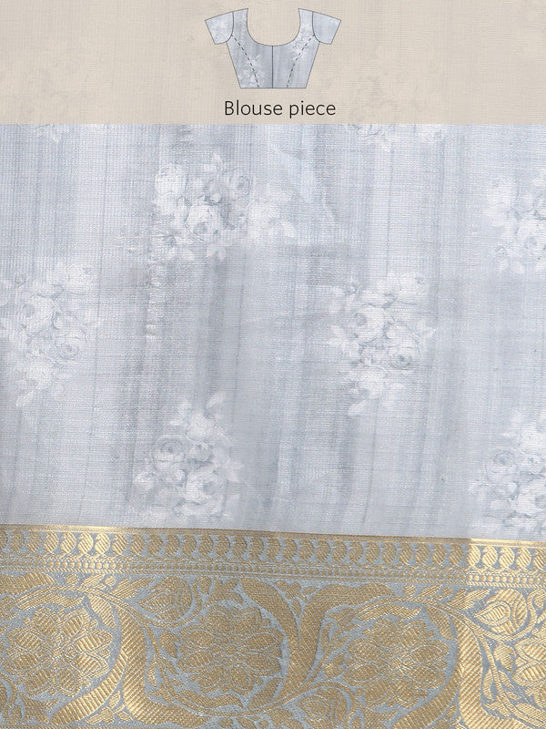 Rust Munga Silk Digital Print Animal Print Saree with Unstitched Blouse - Hiral Fashion | Swadesiicart