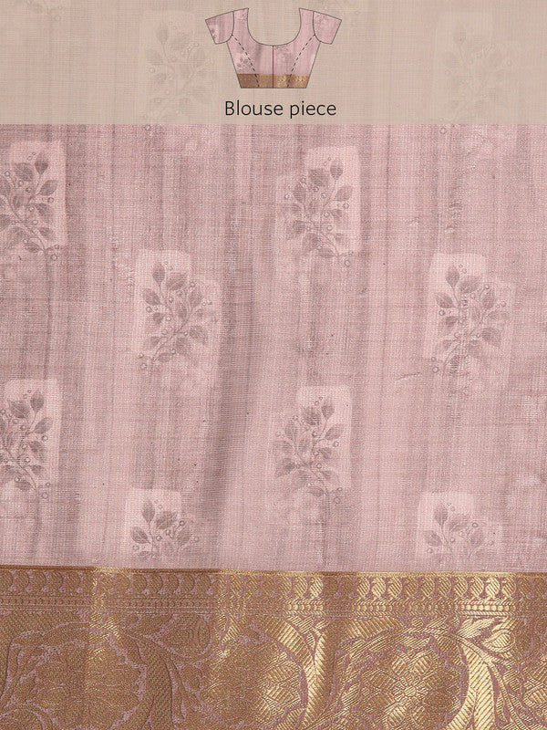Gray Munga Silk Digital Print Kalamkari Saree with Unstitched Blouse - Hiral Fashion | Swadesiicart