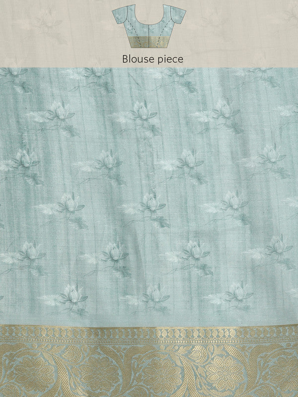 Peach Munga Silk Digital Print Animal Print Swadesiicart with Unstitched Blouse - Hiral Fashion