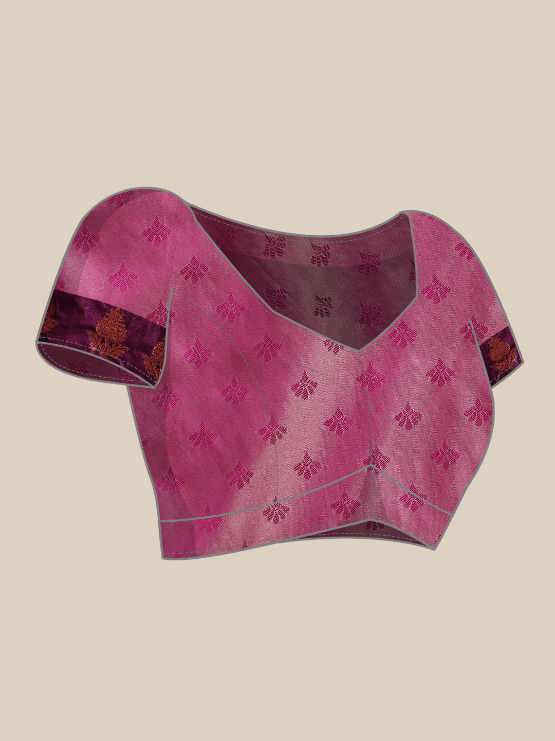 Hiral Fashion Lavender Banarasi Silk Floral Woven Design Saree | Swadesiicart