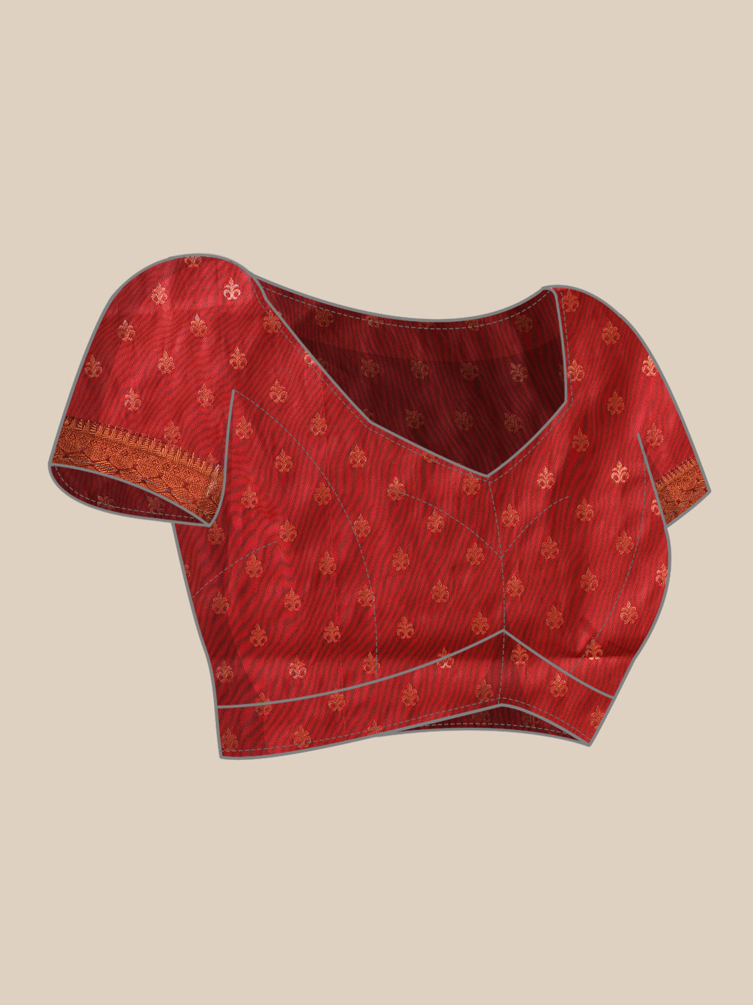 Hiral Fashion Peach Banarasi Silk Floral Woven Design Saree | Swadesiicart