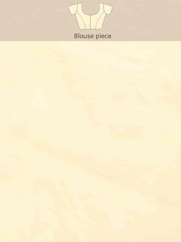 Beige Pure Cotton Woven Zari Design Paisley Saree with Unstitched Blouse - Hiral Fashion | Swadesiicart