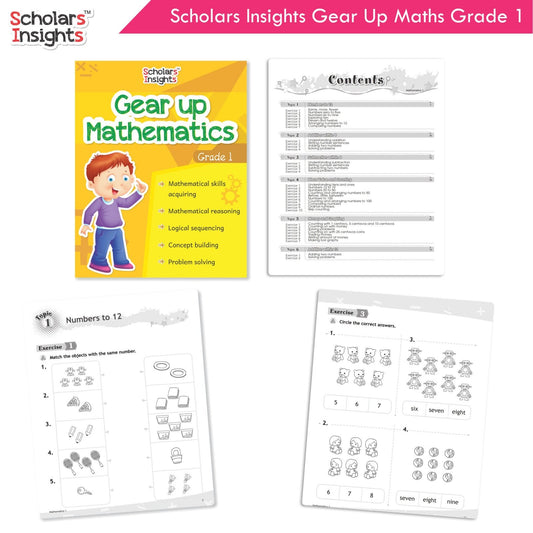 Scholars Insight Combo Set of Mathematics Workbooks For Grade 1| Set of 3| Problem Solving Book for Kids - Swadesiicart