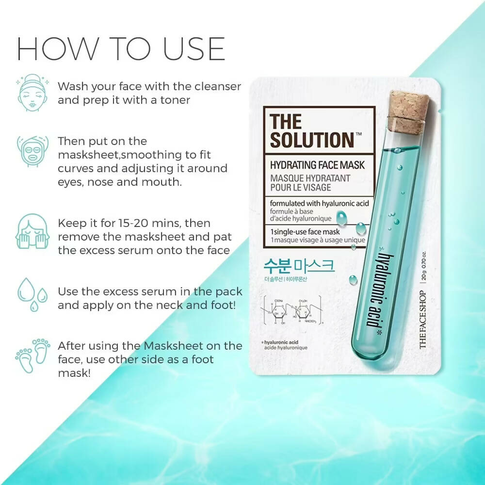The Face Shop The Solution Hydrating Face Mask - Korean Skincare | Swadesiicart