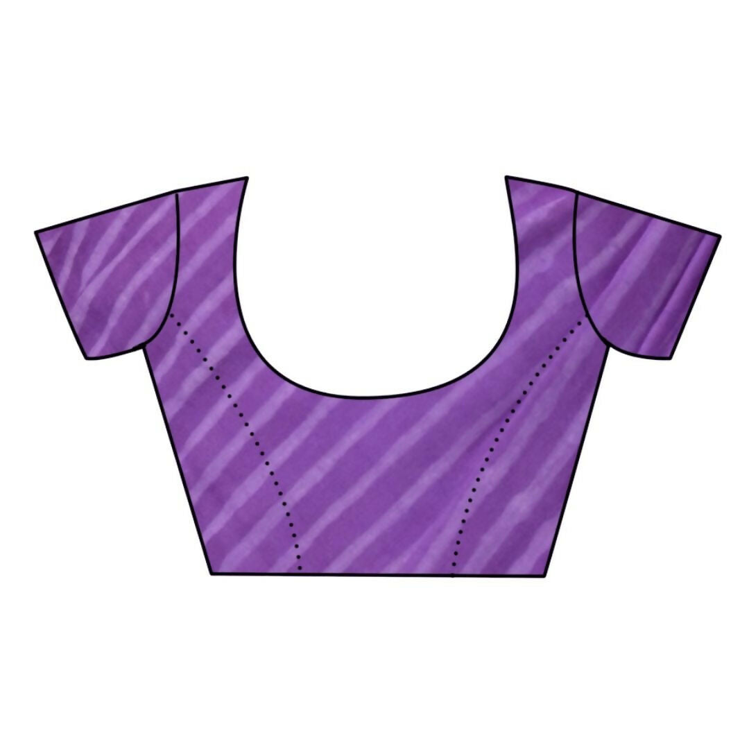 Very Much Indian Pure Cotton Handblock Printed Saree With Natural Dyes - Purple | Swadesiicart