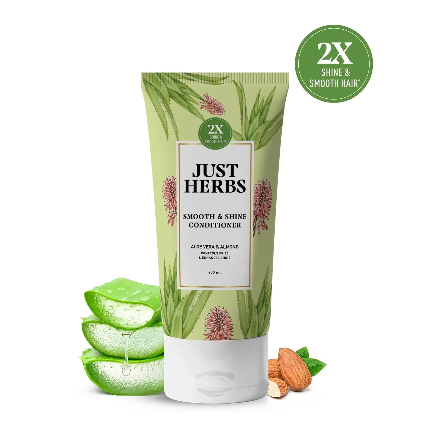 Smooth & Shine Conditioner | Aloe Vera, Almond & 14 Herbs - 200ml