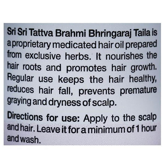 Sri Sri Tattva Brahmi Bhringaraj Taila Directions