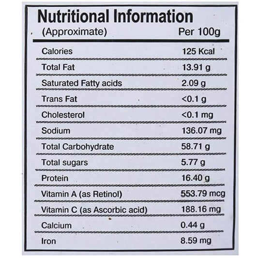 Sri Sri Tattva Rasam Powder Nutritents