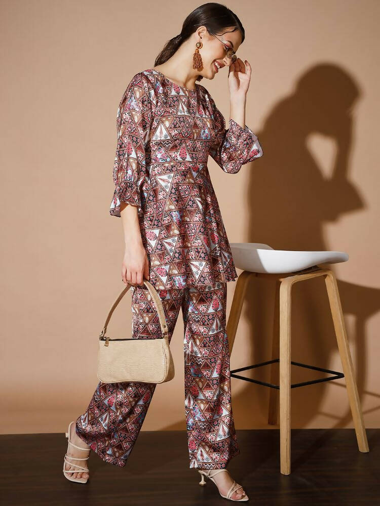 Myshka Women Multi Printed Co-Ords - Swadesiicart