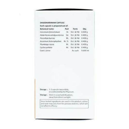 Sitaram Ayurveda Shaddaranam Capsules - Swadesiicart