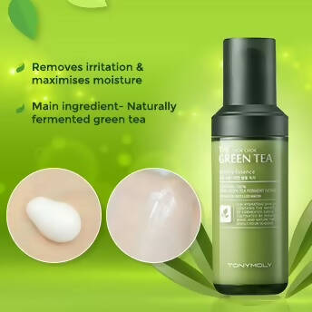 Tonymoly The Chok Chok Green Tea Watery Essence - Korean Skincare | Swadesiicart