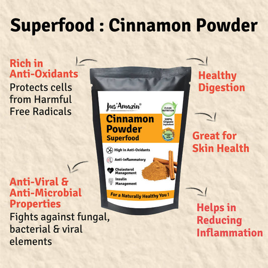 Jus Amazin Cinnamon Powder Superfood - Swadesiicart