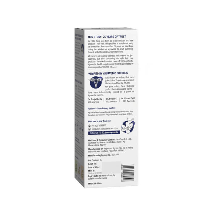 Sesa Ayurvedic Hair & Vitality Booster for Men Juice - Swadesiicart