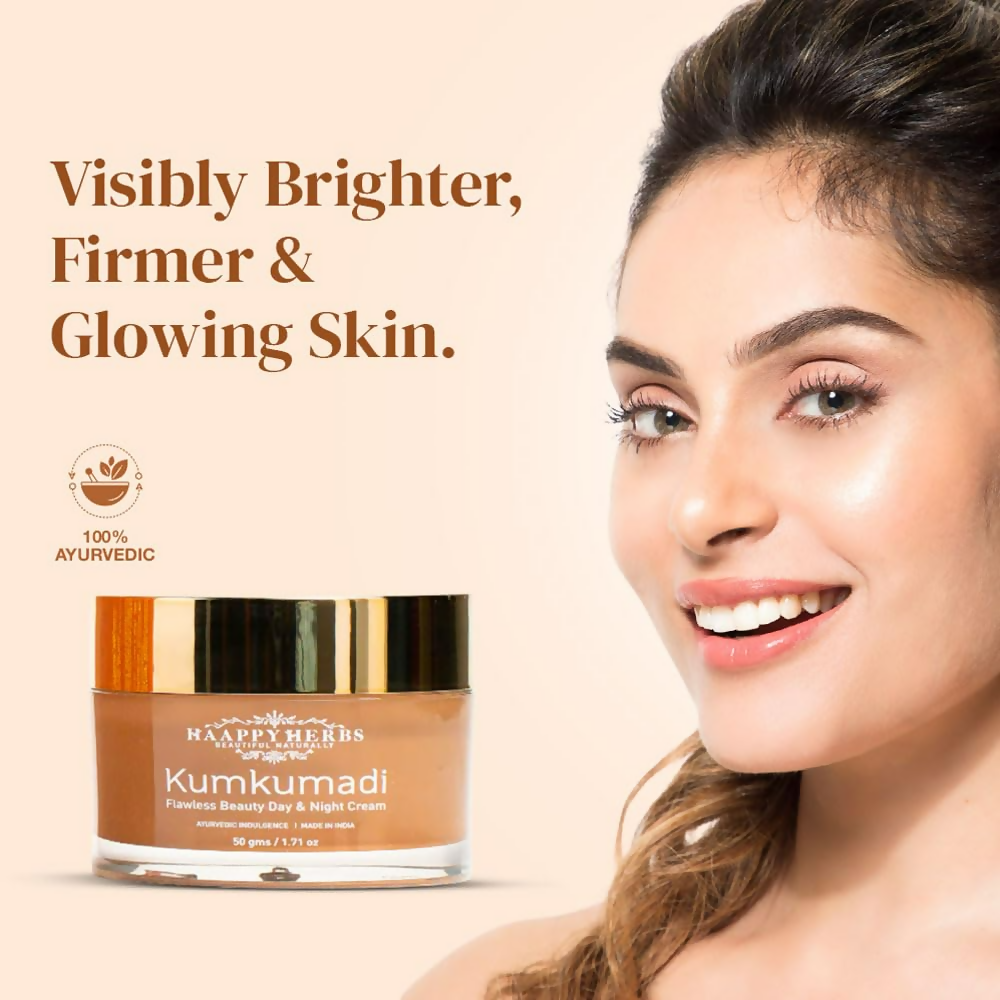 Haappyherbs Kumkumadi Flawless Beauty Day & Night Cream - Swadesiicart