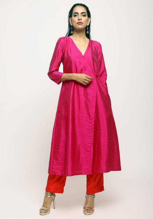 trueBrowns Pink Angrakha Set | Relove | Swadesiicart