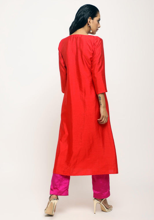 trueBrowns Orange Angrakha Set | Swadesiicart