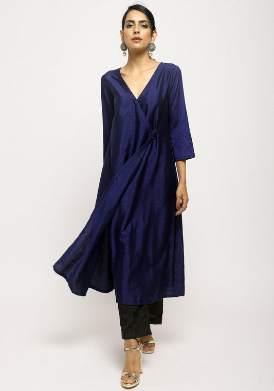 trueBrowns Blue Angrakha Set | Swadesiicart