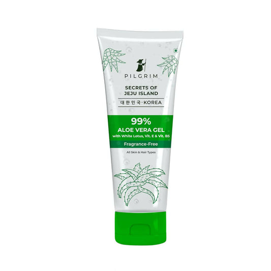 Pilgrim Korean 99% Pure Aloe Vera Gel with Vitamin E & Vitamin B5, Hydrates & Soothes Skin - Korean Skin Care - Pilgrim